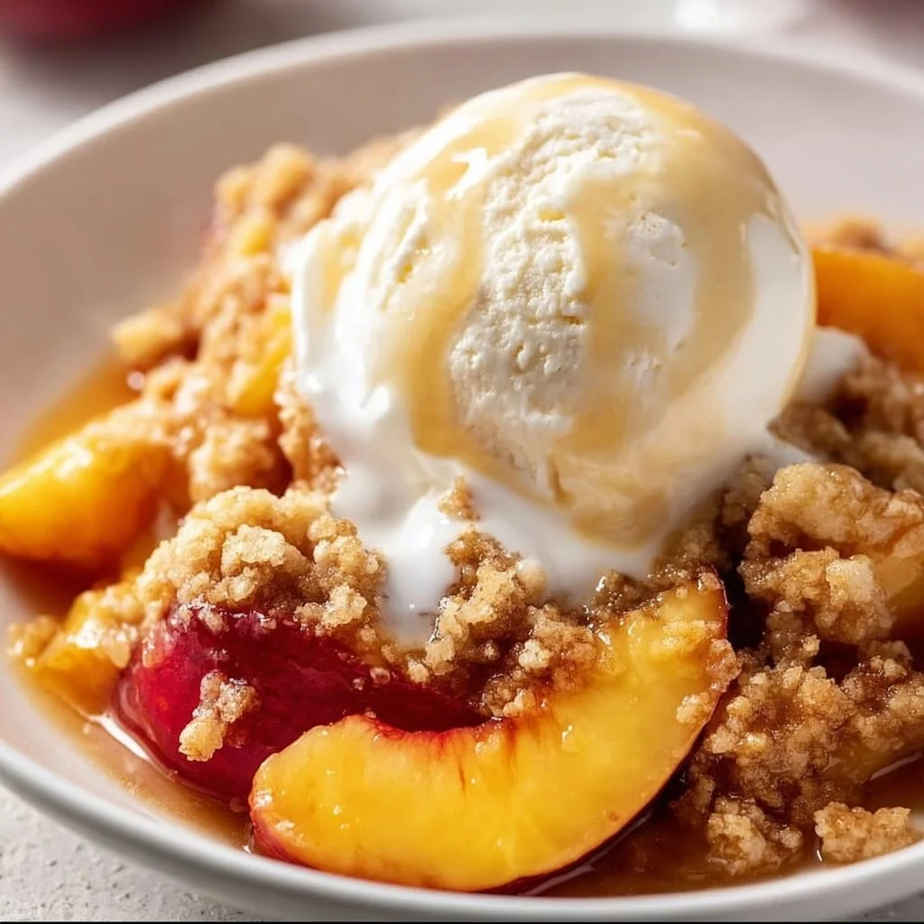 Grilled Peach Cobbler