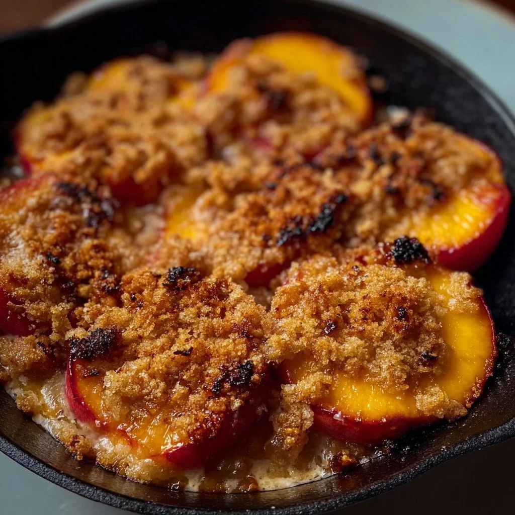 Grilled Peach Crumble (gluten-free)