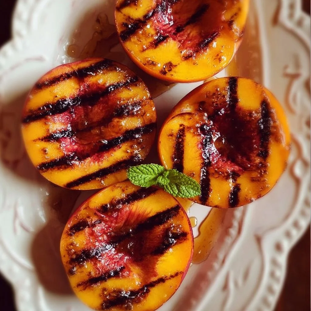 Grilled Peaches with Cinnamon Honey
