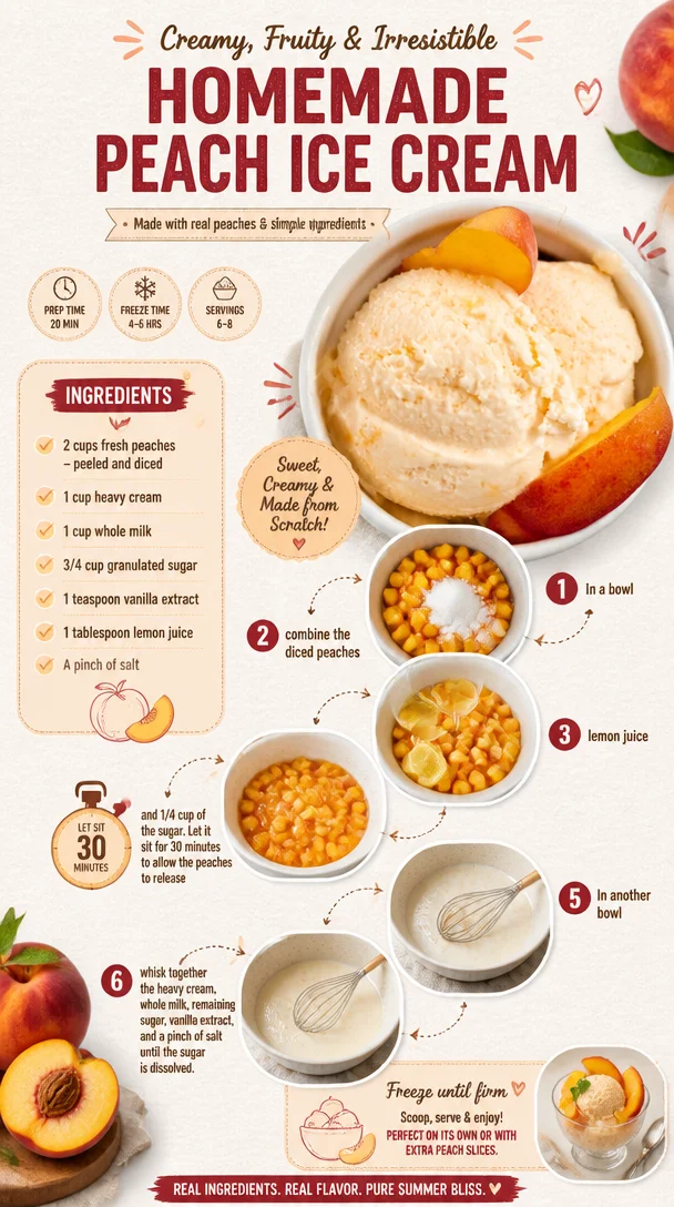 Homemade Peach Ice Cream