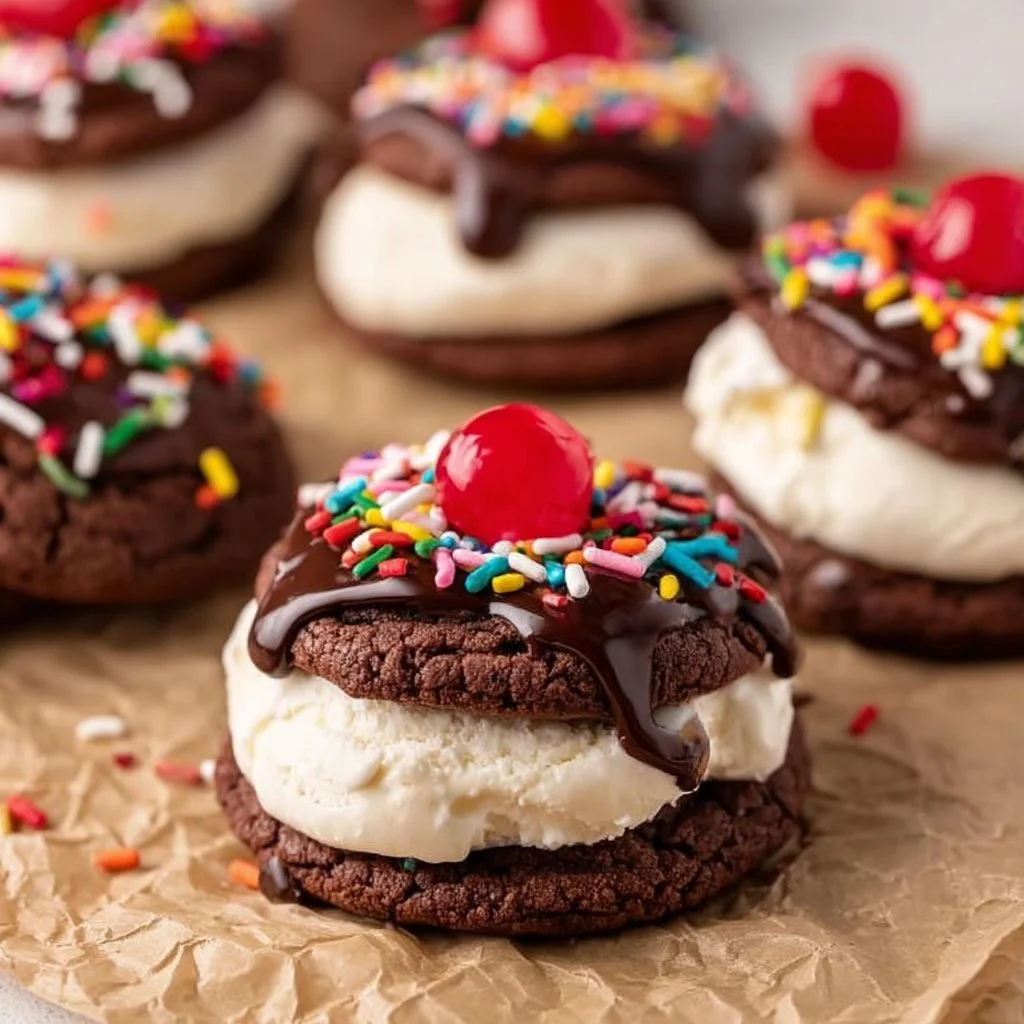 Hot Fudge Sundae Cookies