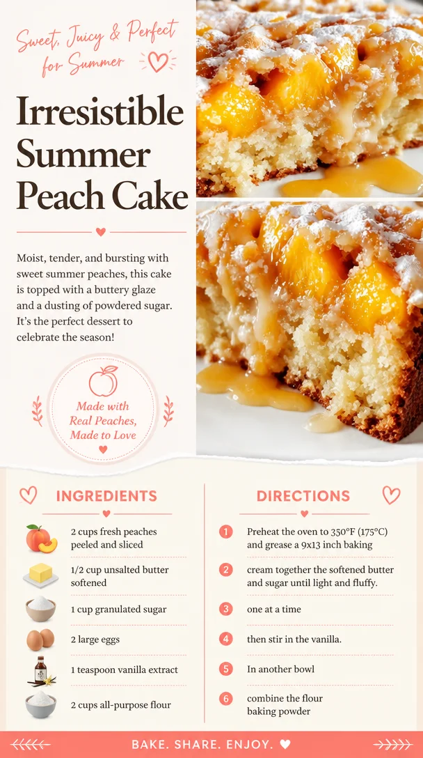 Irresistible Summer Peach Cake