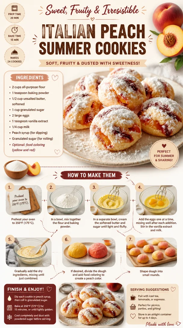 Italian Peach Summer Cookies