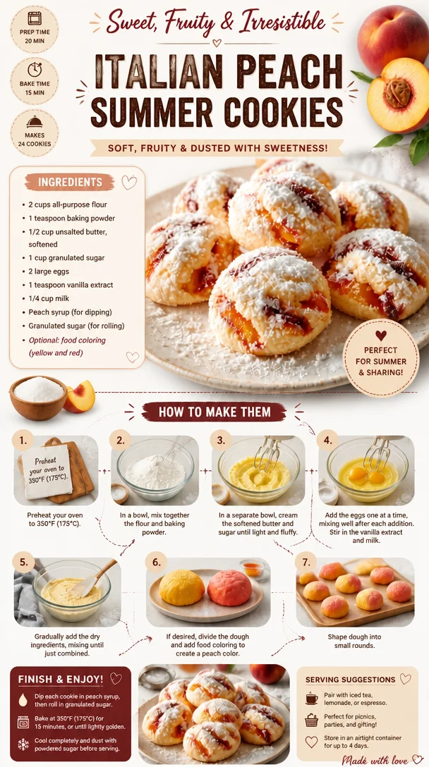 Italian Peach Summer Cookies
