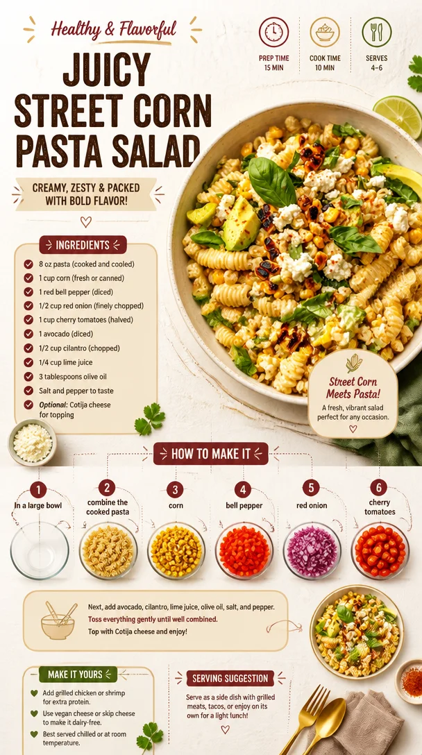 Juicy Street Corn Pasta Salad