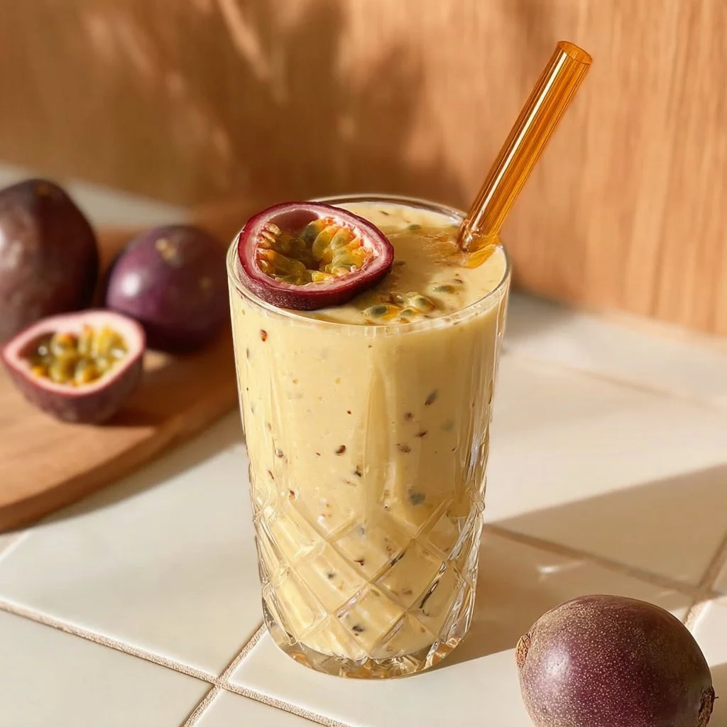 Mango and passion fruit smoothie