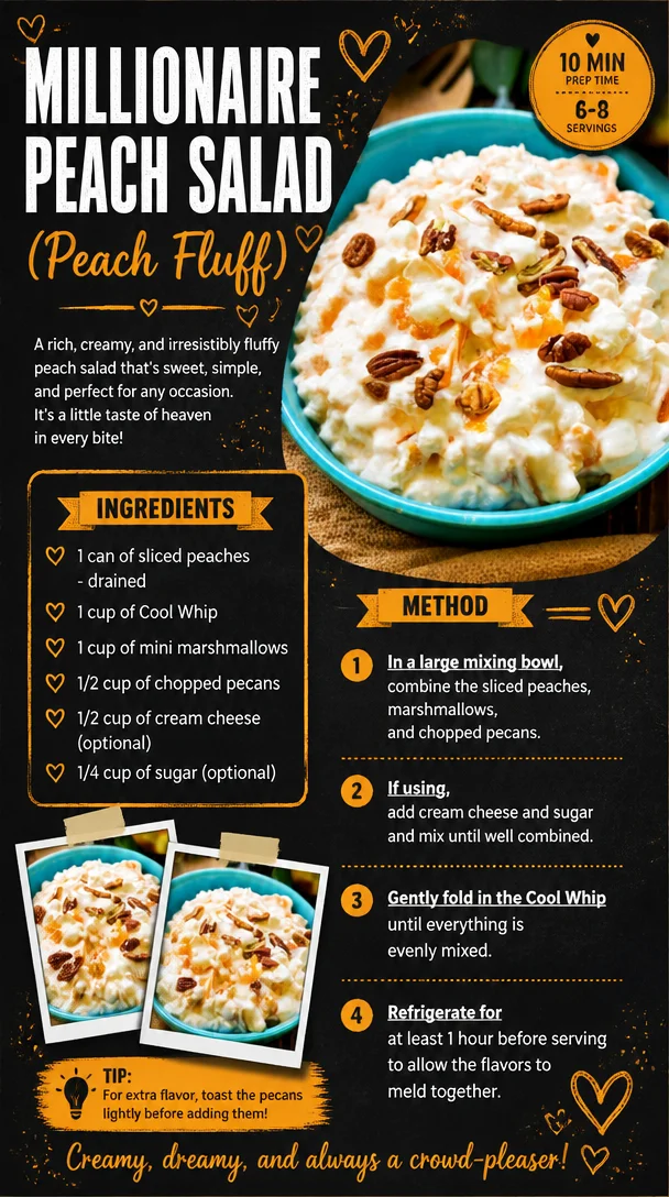 Millionaire Peach Salad (Peach Fluff)