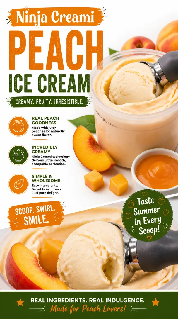 Ninja Creami Peach Ice Cream