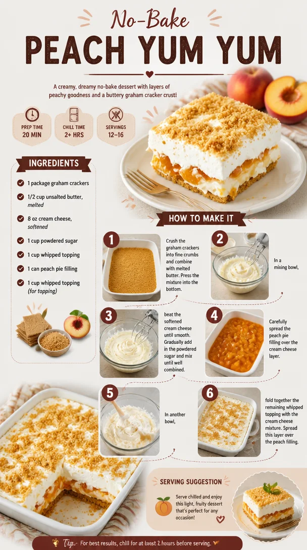 No-Bake Peach Yum Yum