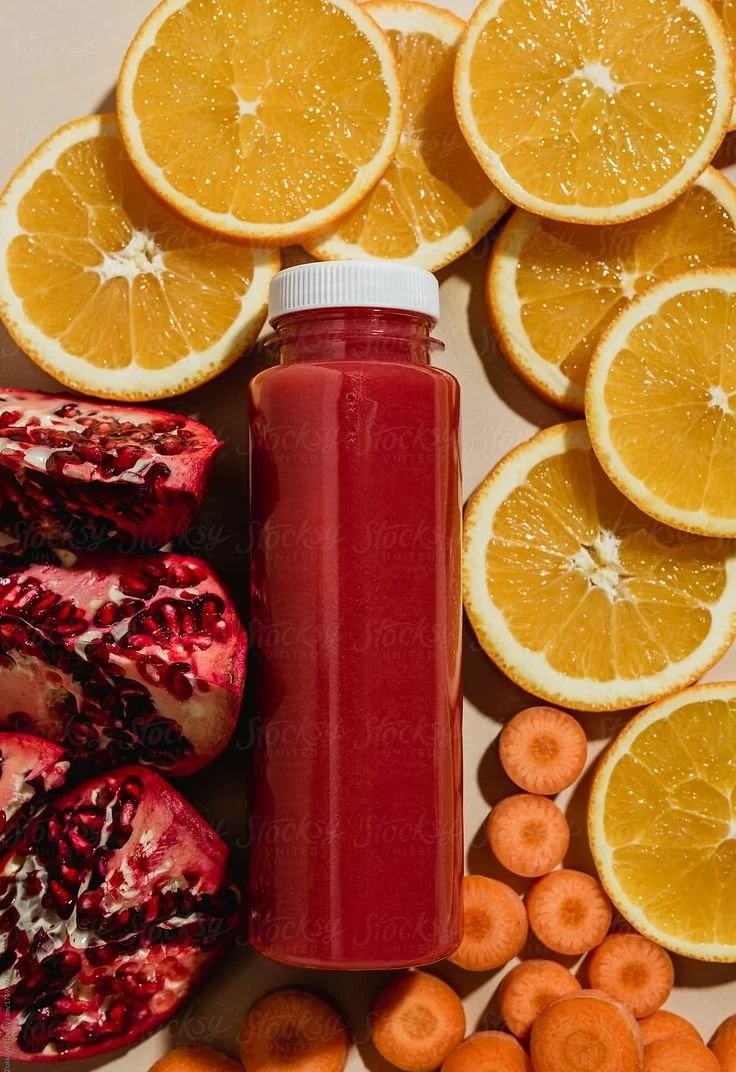 Healthy juices and foods showcased by Paige on Instagram.