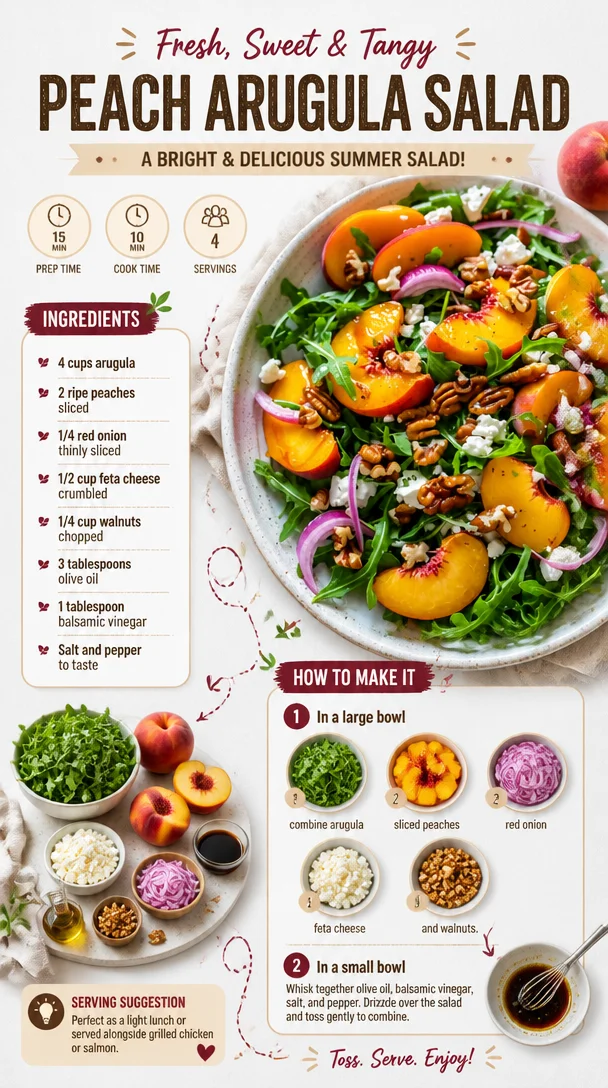Peach Arugula Salad