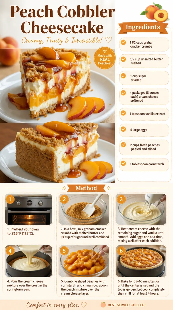 Peach Cobbler Cheesecake