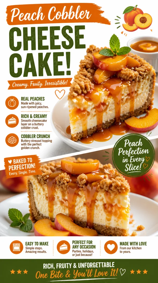 Peach Cobbler Cheesecake