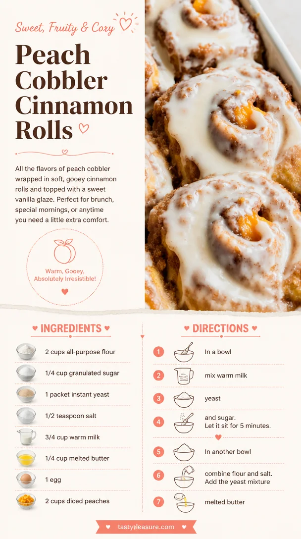 Peach Cobbler Cinnamon Rolls
