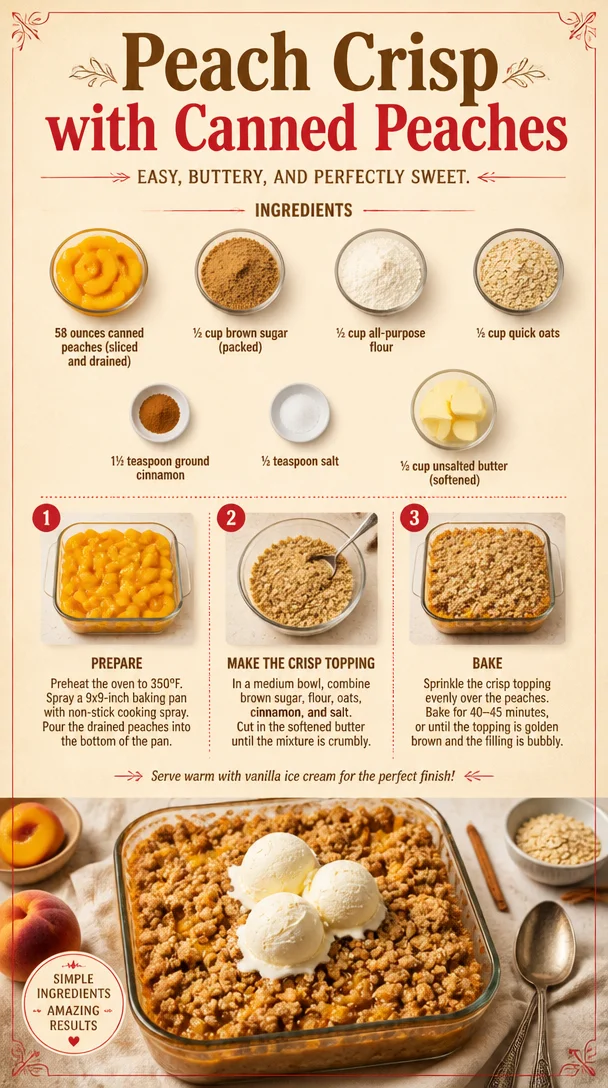 Peach Crisp with Canned Peaches