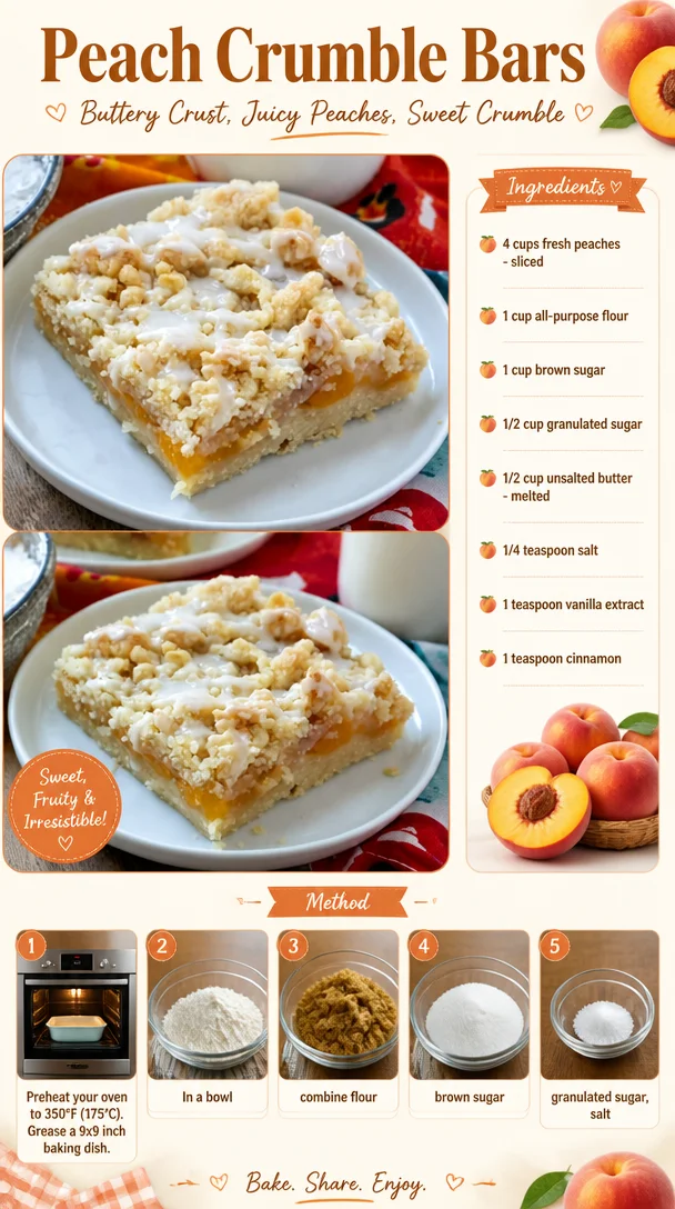 Peach Crumble Bars
