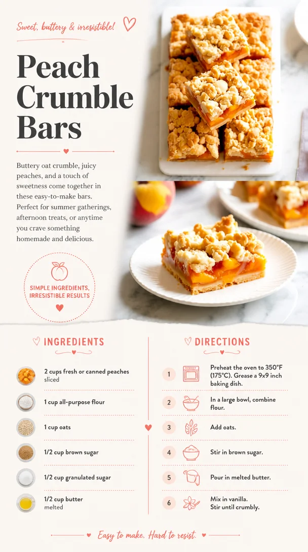 Peach Crumble Bars