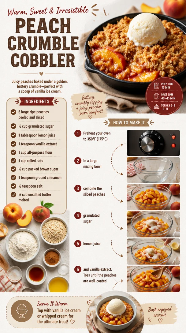 Peach Crumble Cobbler