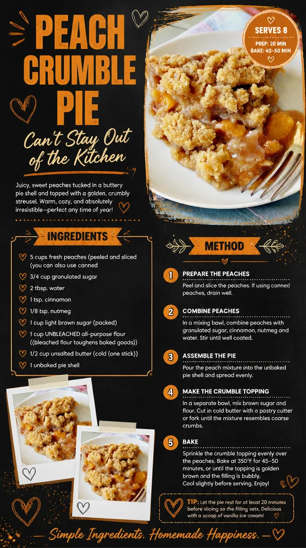Peach Crumble Pie