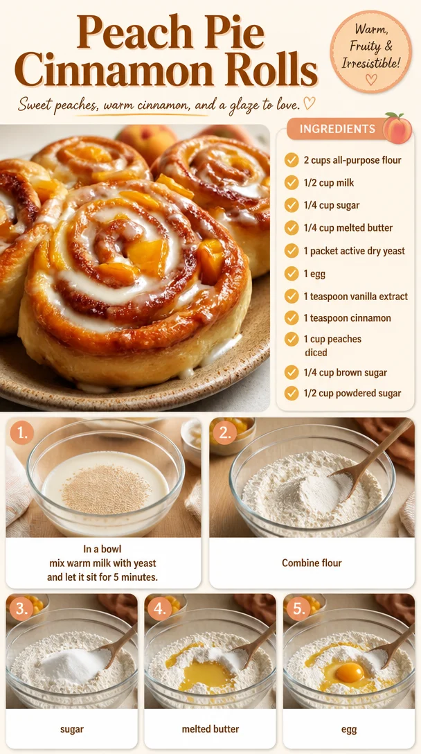 Peach Pie Cinnamon Rolls