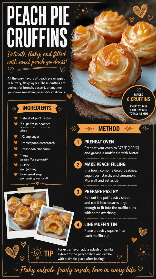 Peach Pie Cruffins