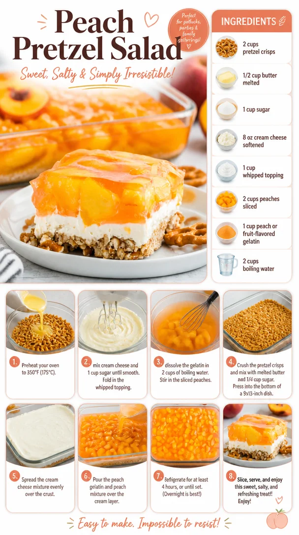 Peach Pretzel Salad
