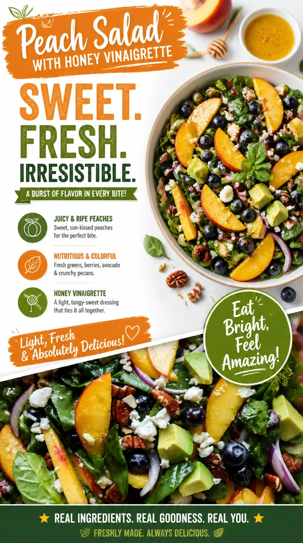 Peach Salad with Honey Vinaigrette
