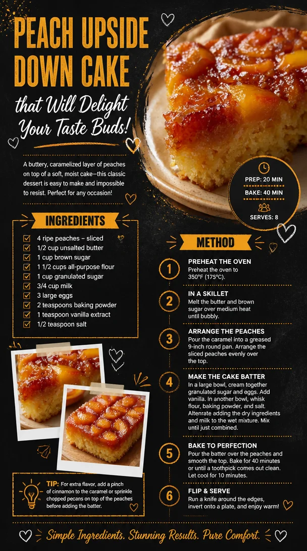 Peach Upside Down Cake that Will Delight Your Taste Buds!