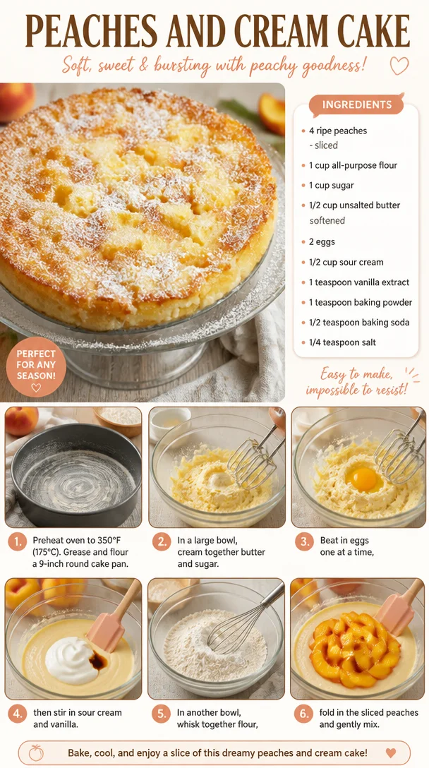 Peaches and Cream Cake