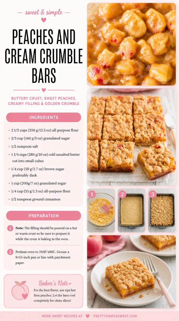 Peaches and Cream Crumble Bars