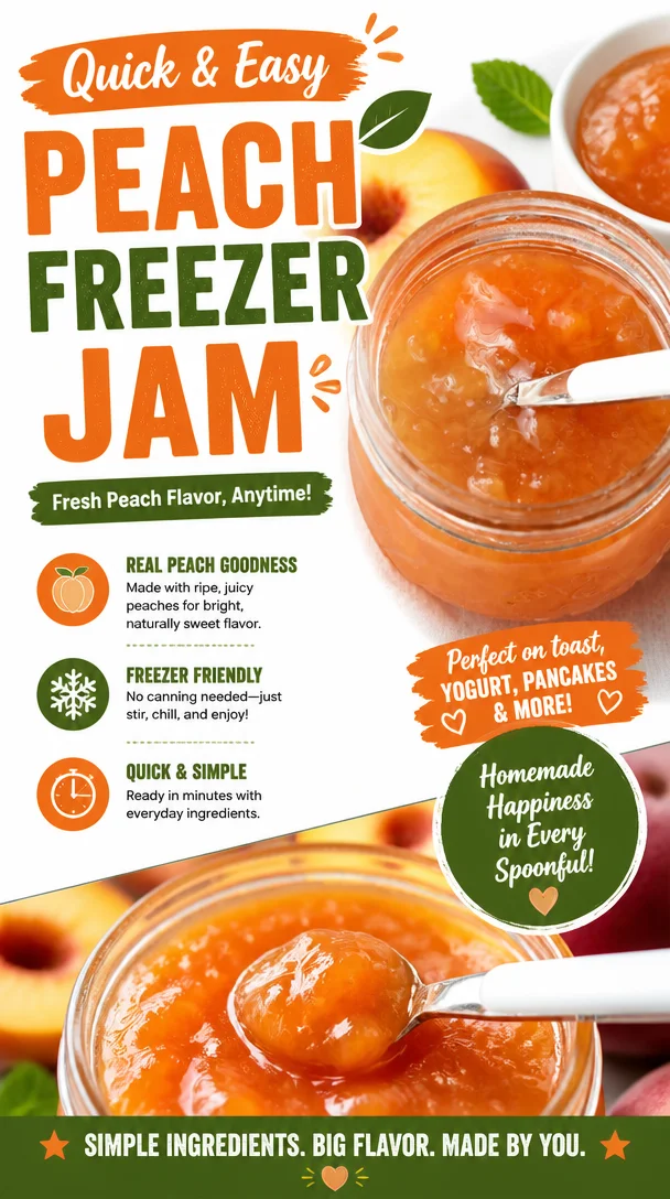Quick and Easy Peach Freezer Jam