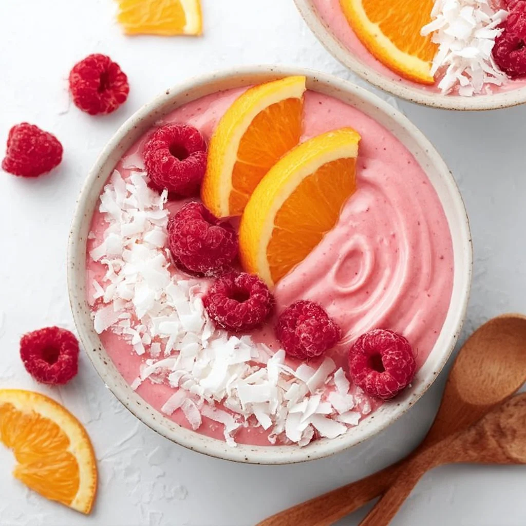 Raspberry Orange Smoothie Bowl