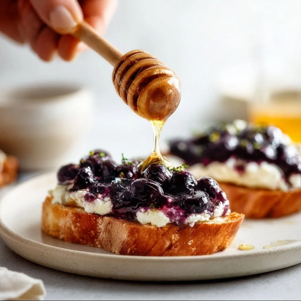 Ricotta Blueberry Toast