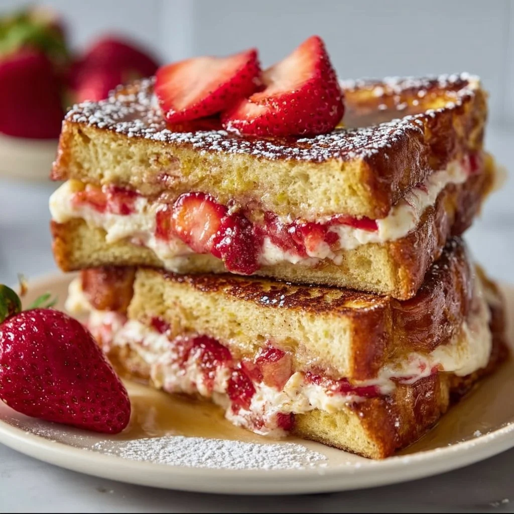 Strawberry Cheesecake Stuffed French Toast