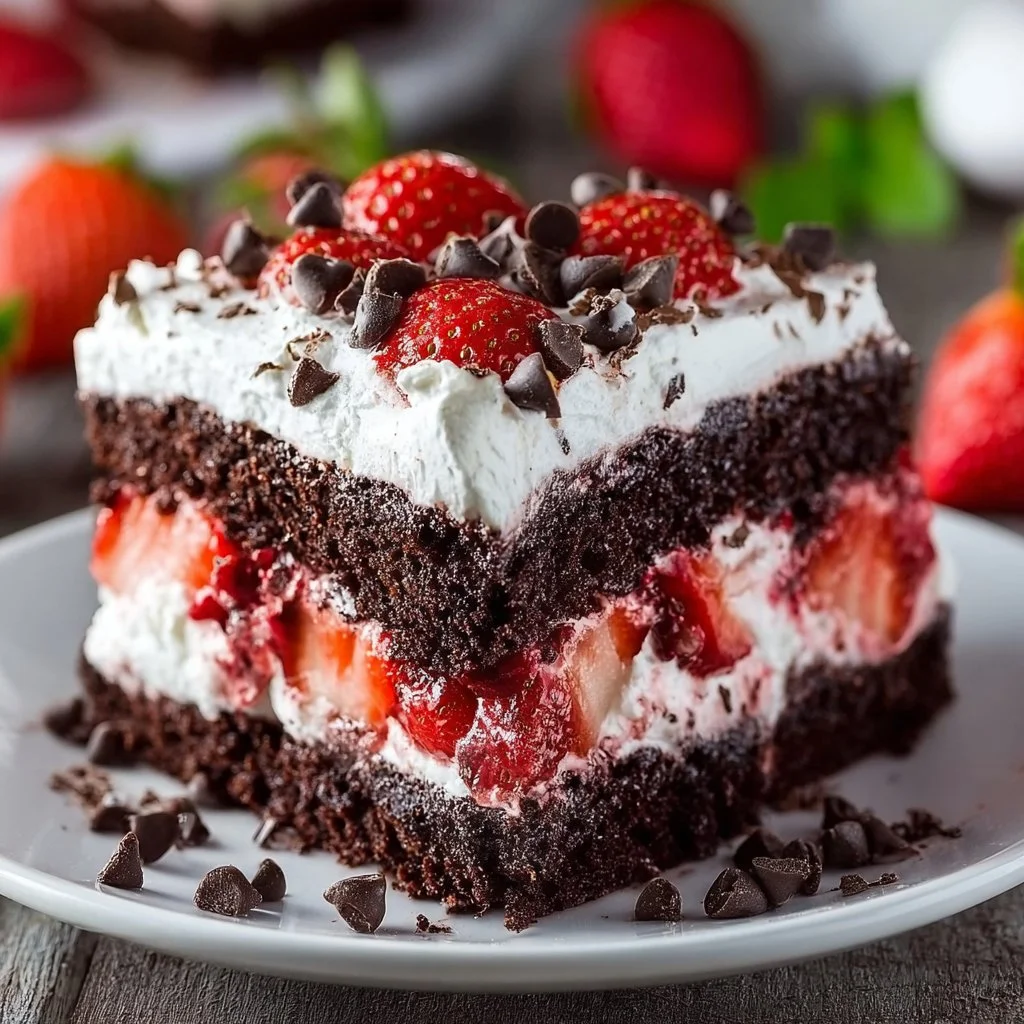 Strawberry Earthquake Cake