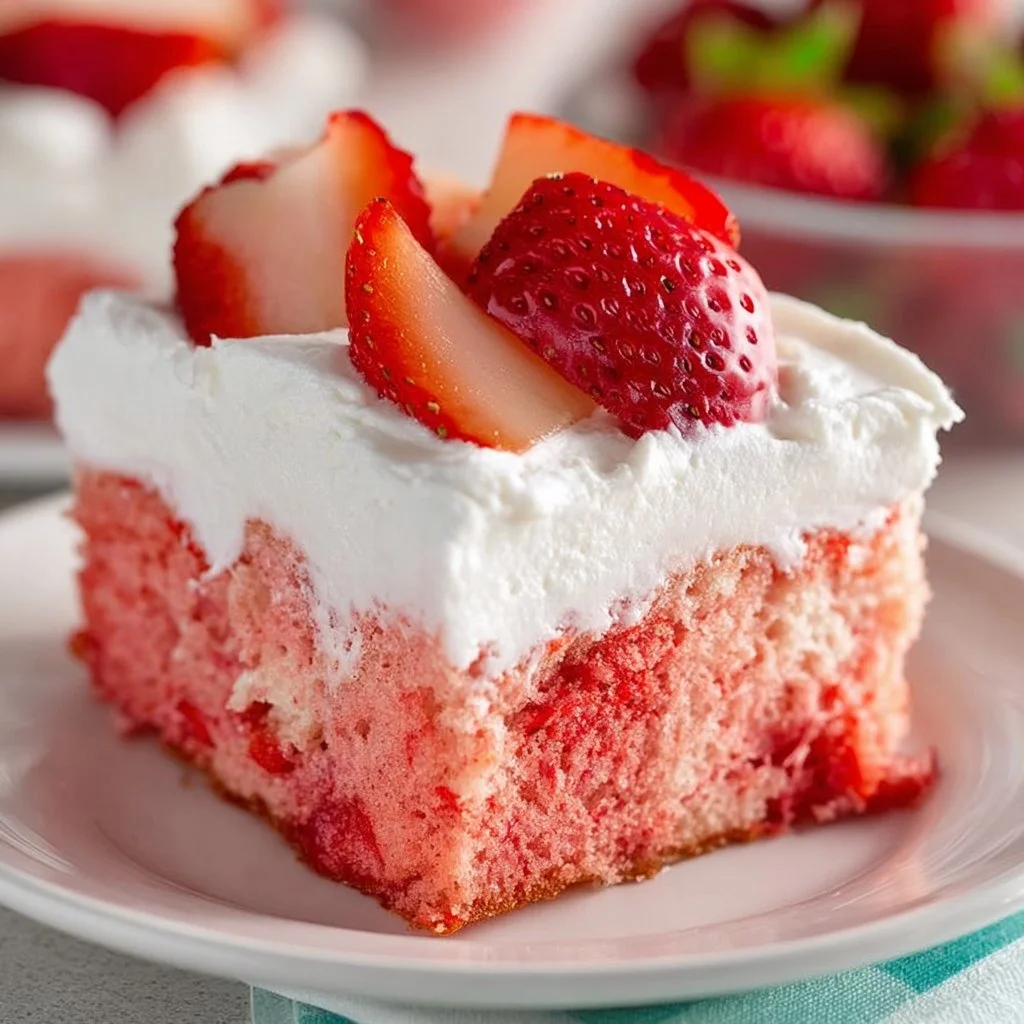 Strawberry Jello Poke Cake