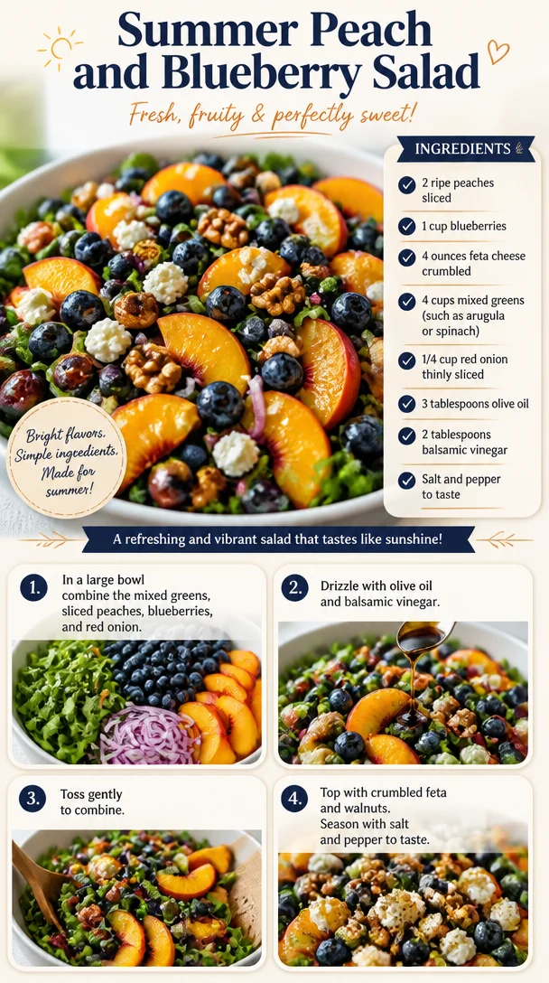 Summer Peach and Blueberry Salad
