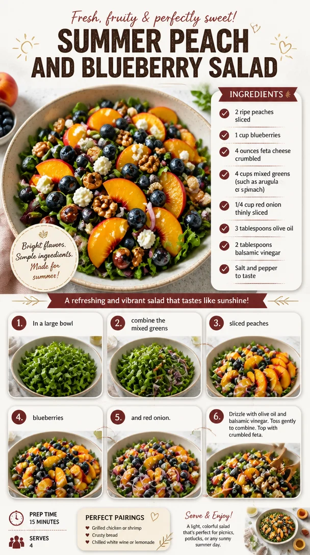 Summer Peach and Blueberry Salad