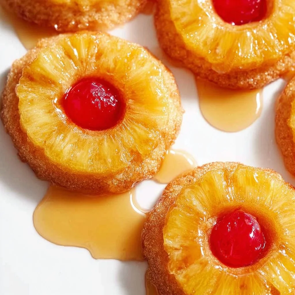 Upside Down Cake Pineapple Sugar Cookies