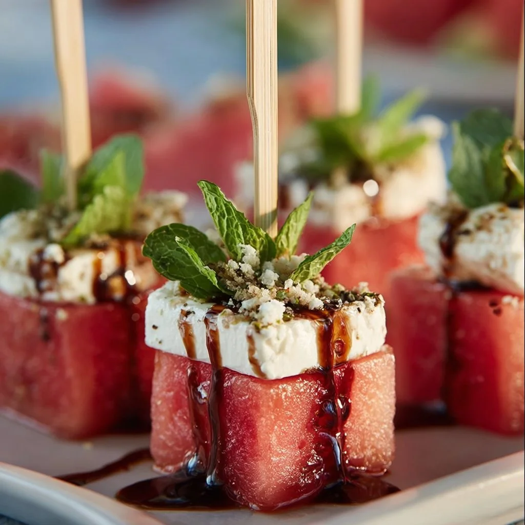 Watermelon and Feta Skewers