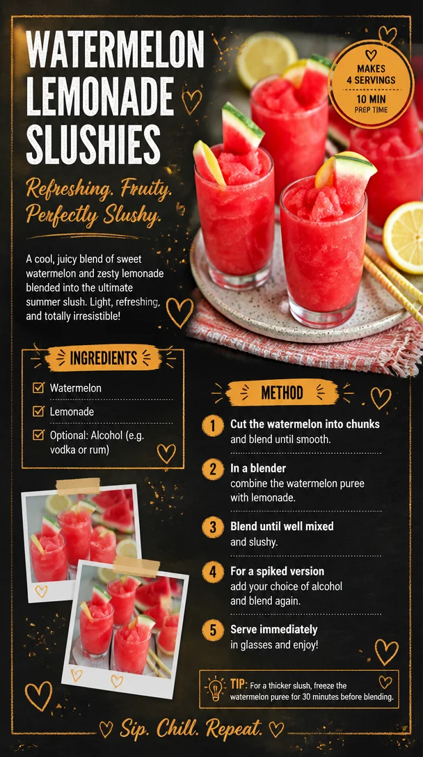 Watermelon Lemonade Slushies