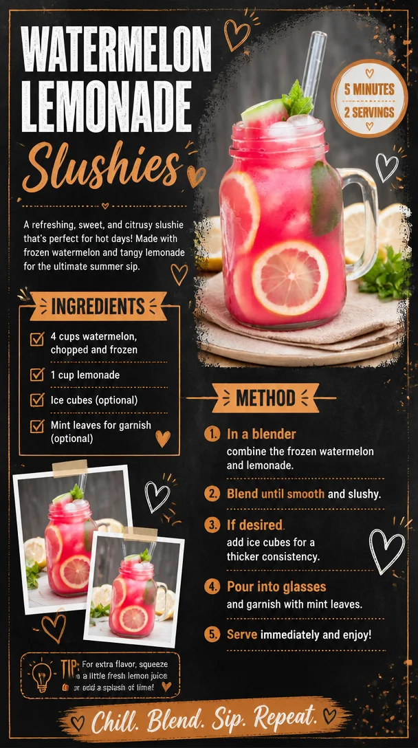 Watermelon Lemonade Slushies