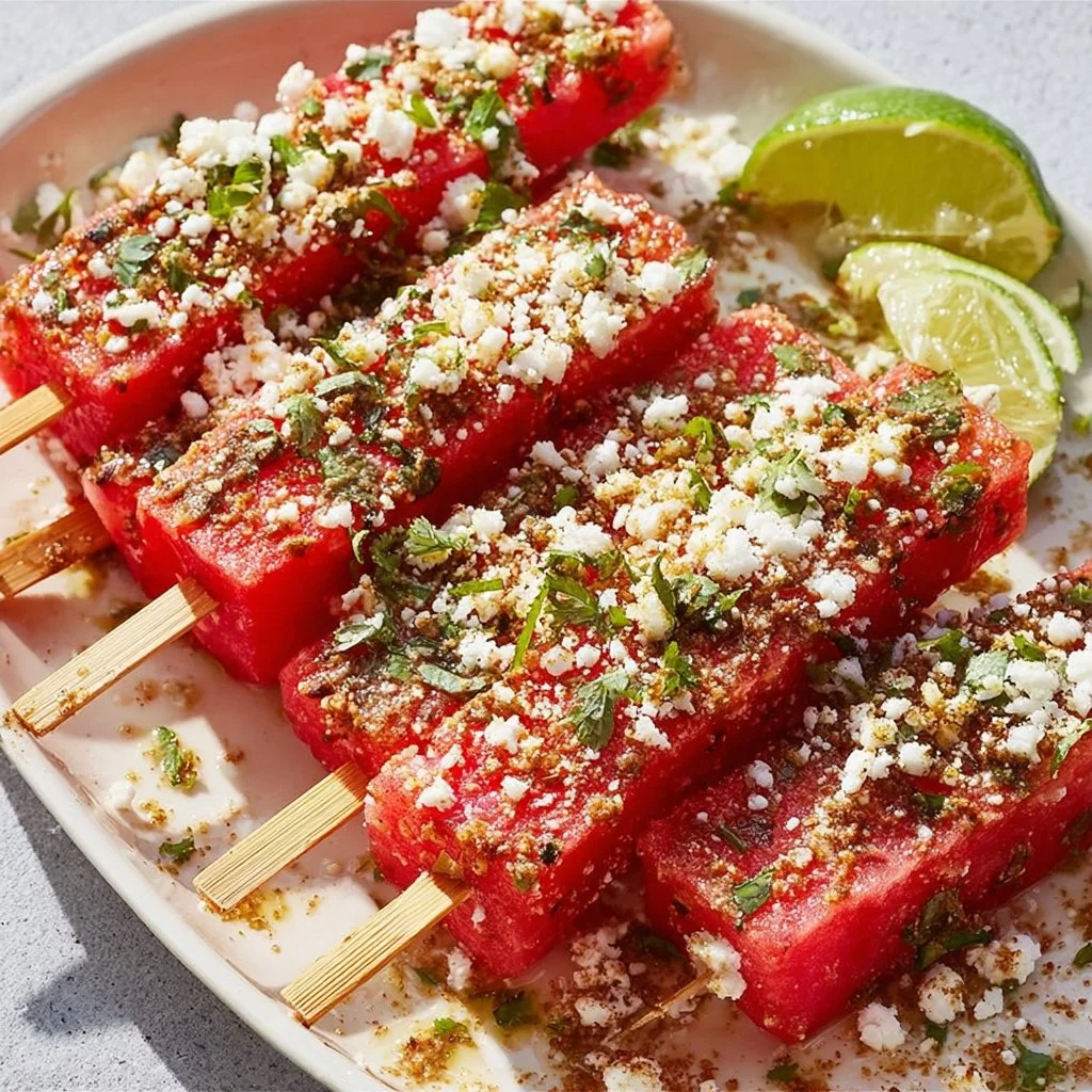 Watermelon Skewers with Tajin