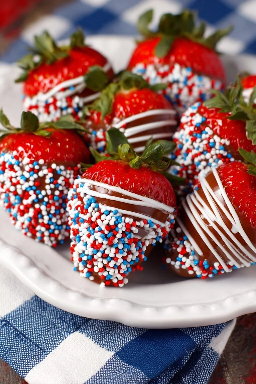 4th of July Chocolate Covered Strawberries