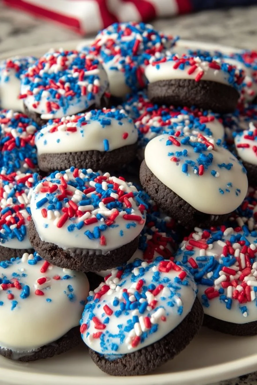 America The Beautiful Brownie Kebabs