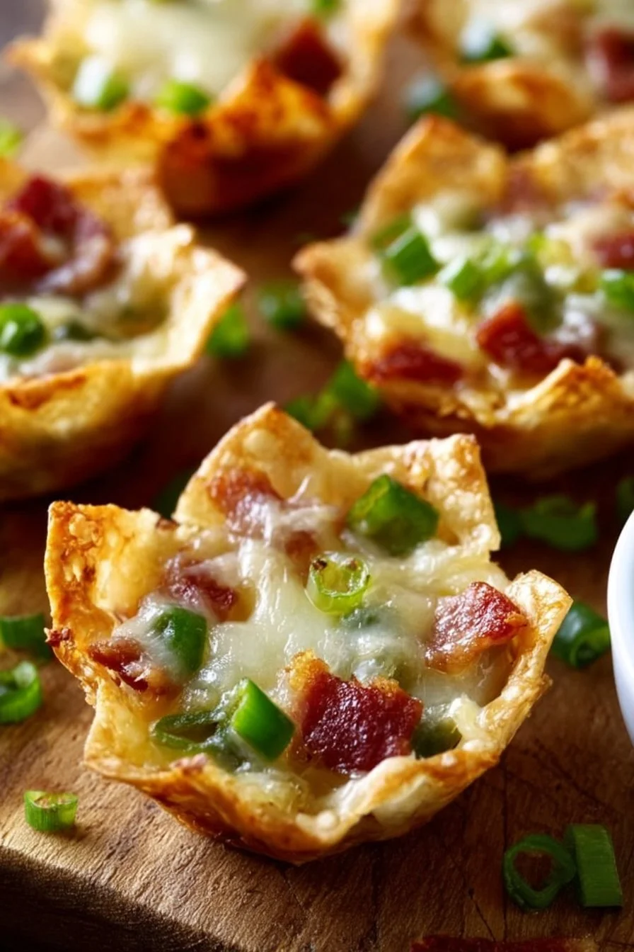 Baked jalapeño popper bites served on a platter with dipping sauce
