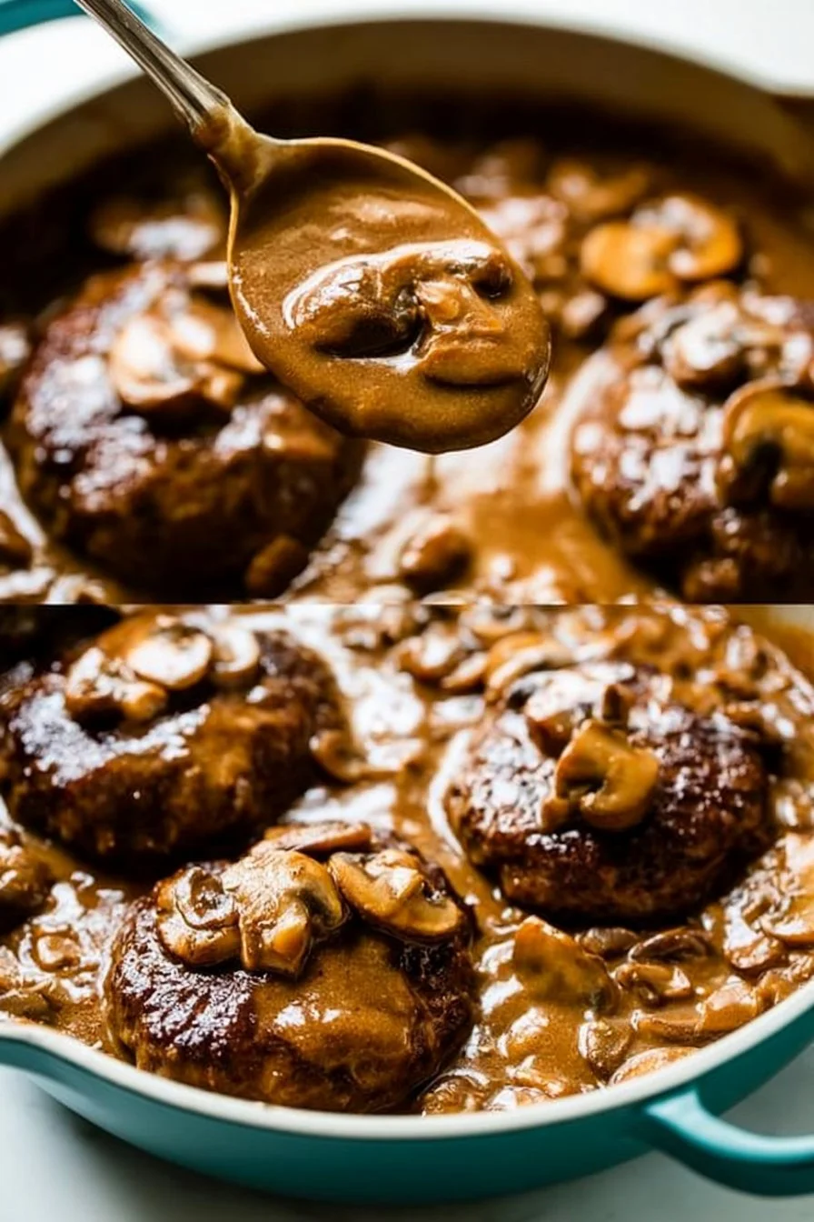 Best Salisbury Steak Recipe with Mushroom-Onion Gravy