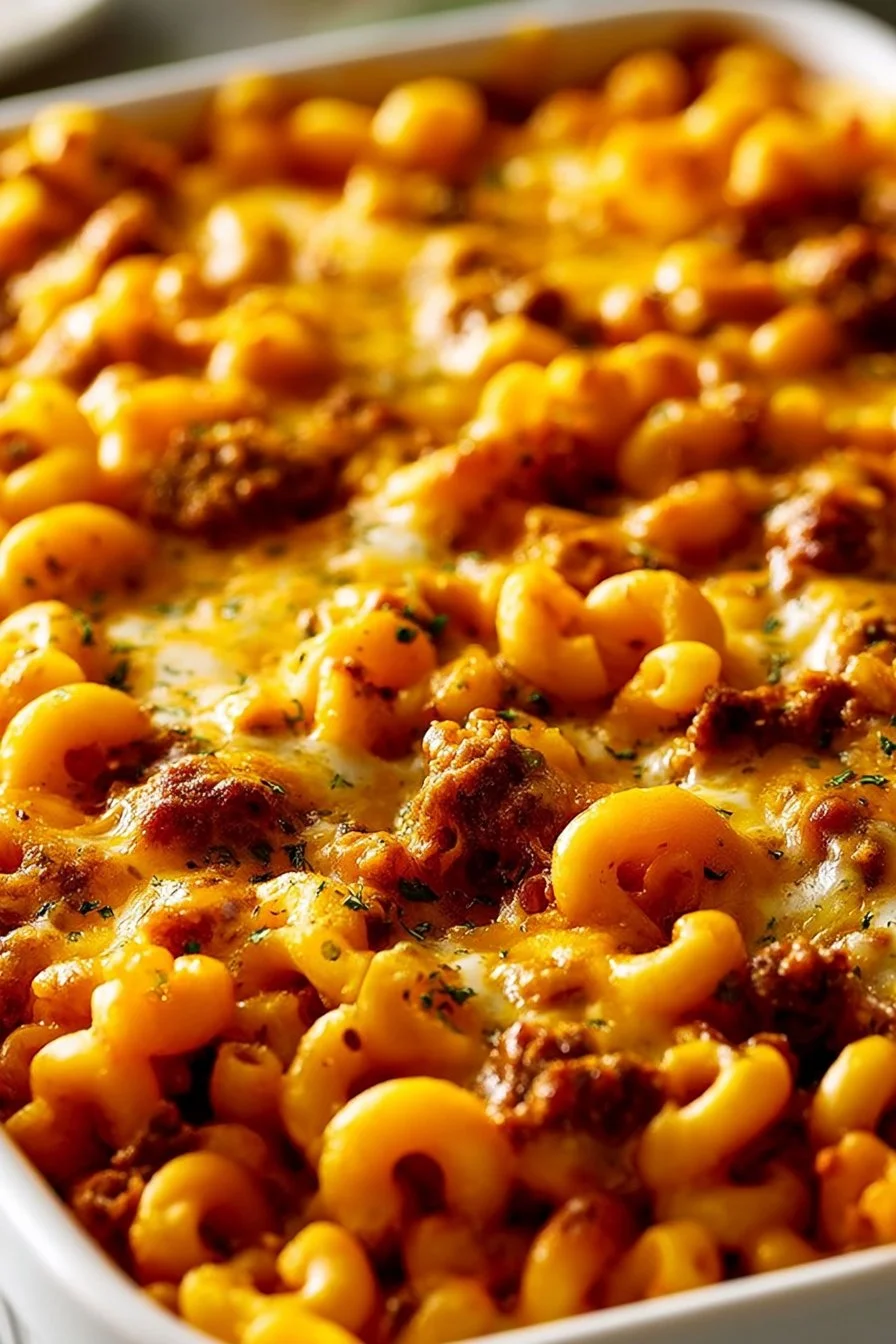 Cheesy Beef & Macaroni Casserole