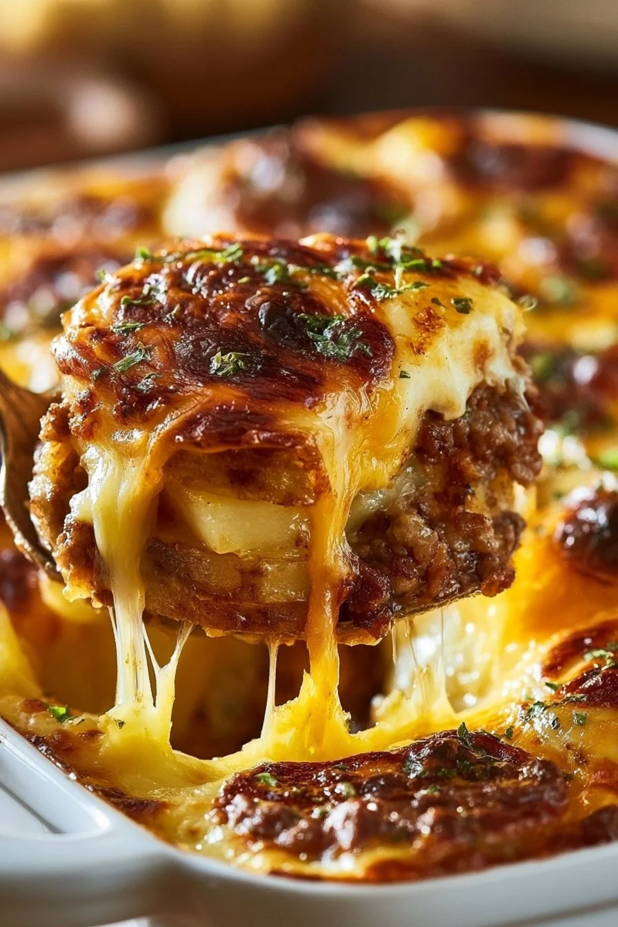 Cheesy Hamburger Potato Casserole