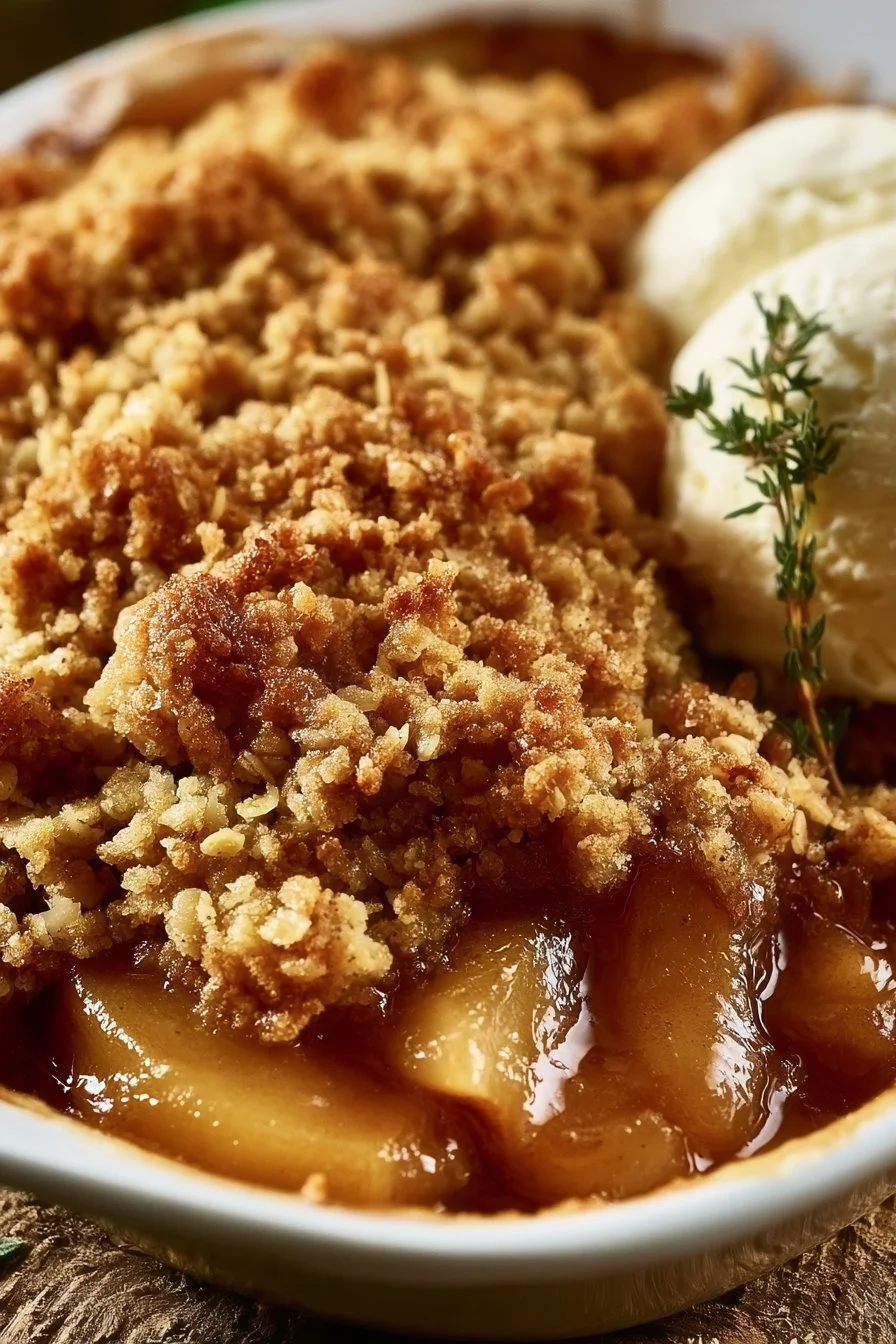 Cinnamon Apple Crisp for Two